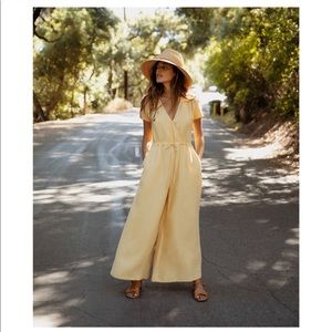 The Dawn Jumper in Butterscotch Linen